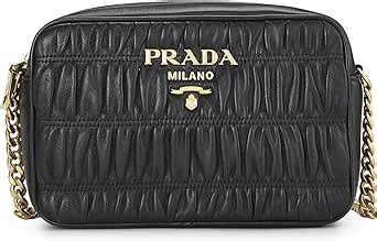 PRADA Nappa Gaufre Camera Bag Black 